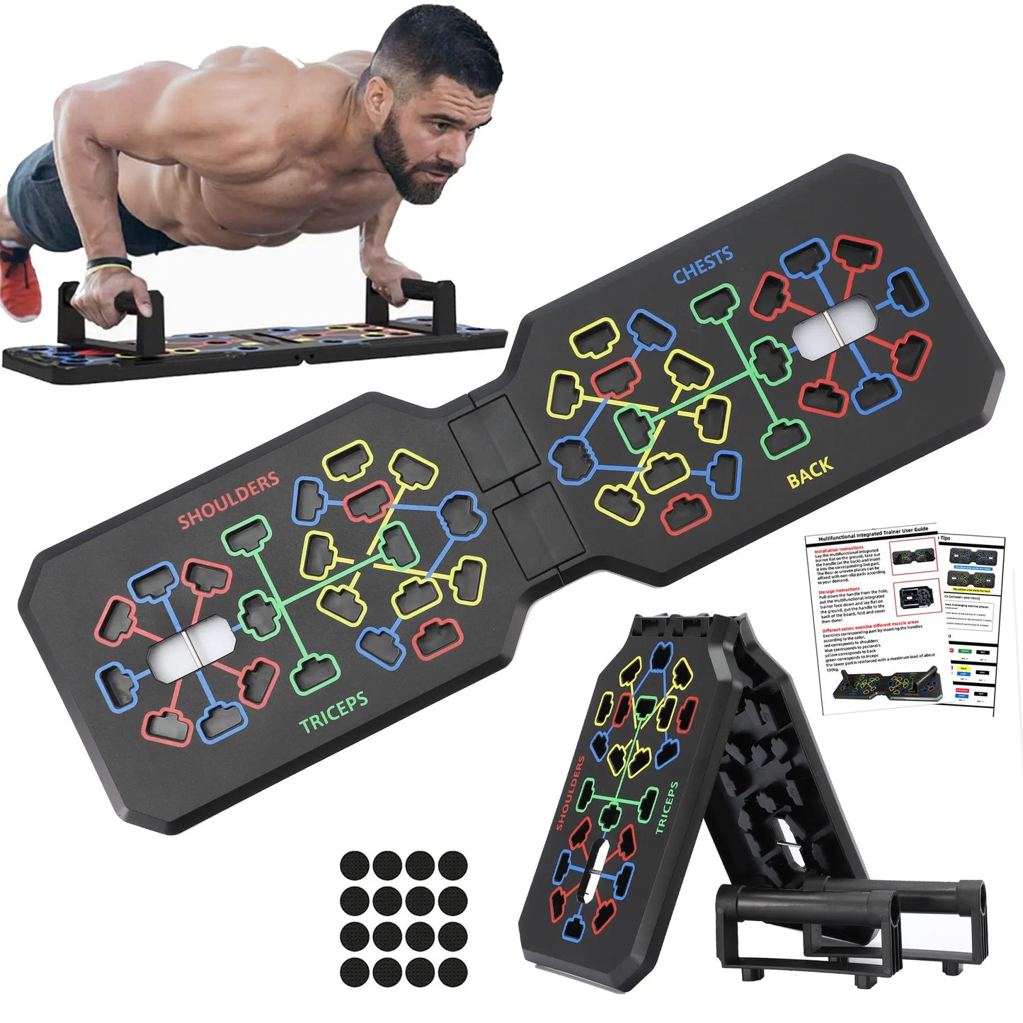 Foldable Push-Up Board – Portable Home Gym Equipment. - Bellforia