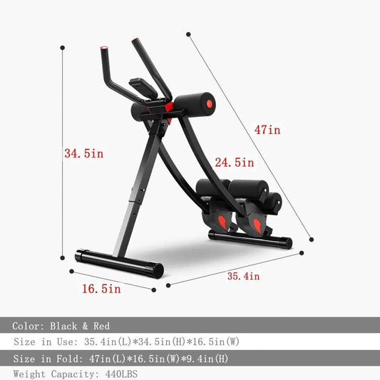 Adjustable Foldable Ab Machine for Home Gym Workouts. - Bellforia