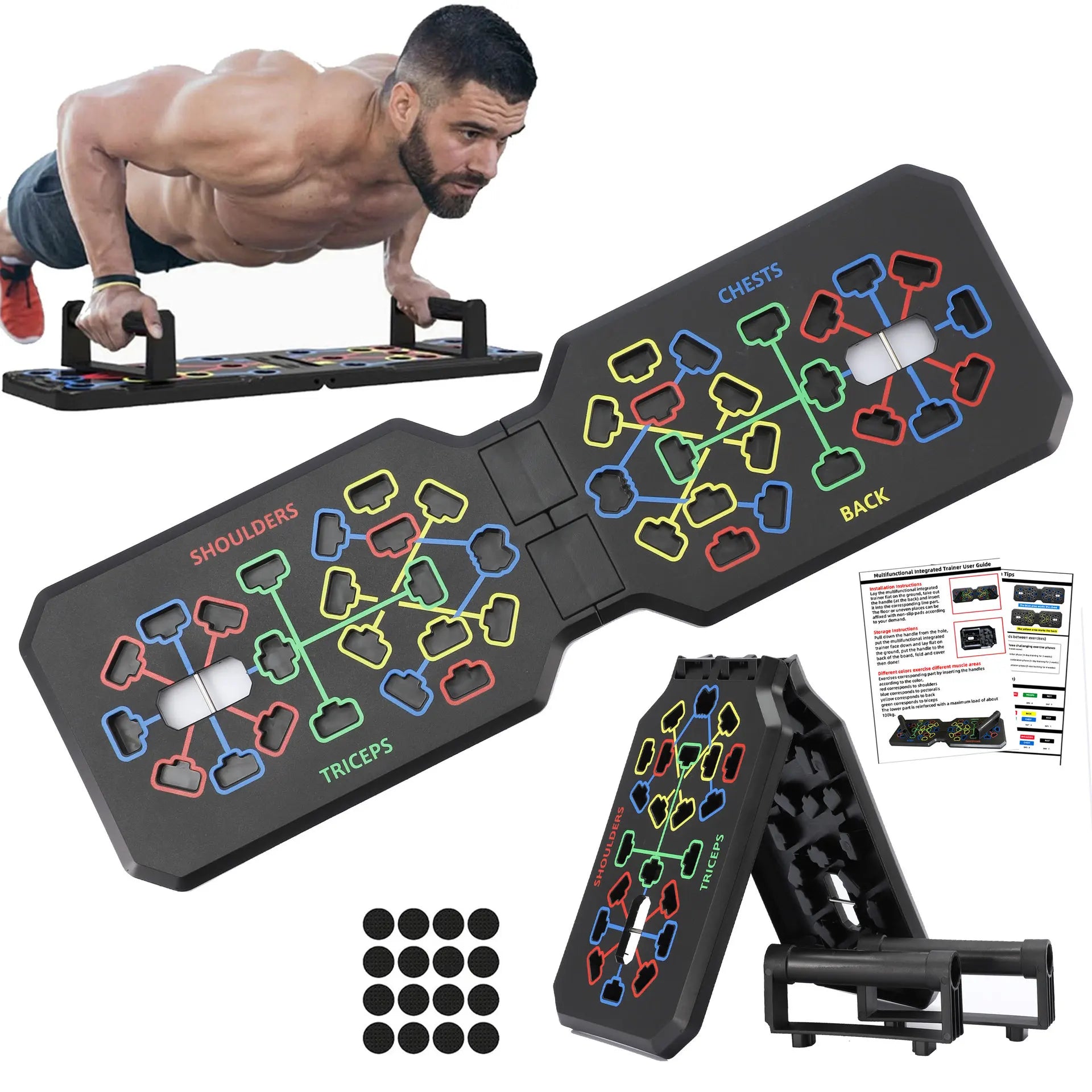 Foldable Push-Up Board – Portable Home Gym Equipment. - Bellforia