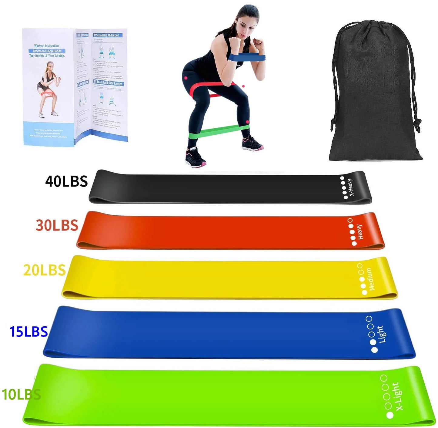 Resistance Loop Bands – Strength Training for Legs, Butt, Yoga & CrossFit. - Bellforia
