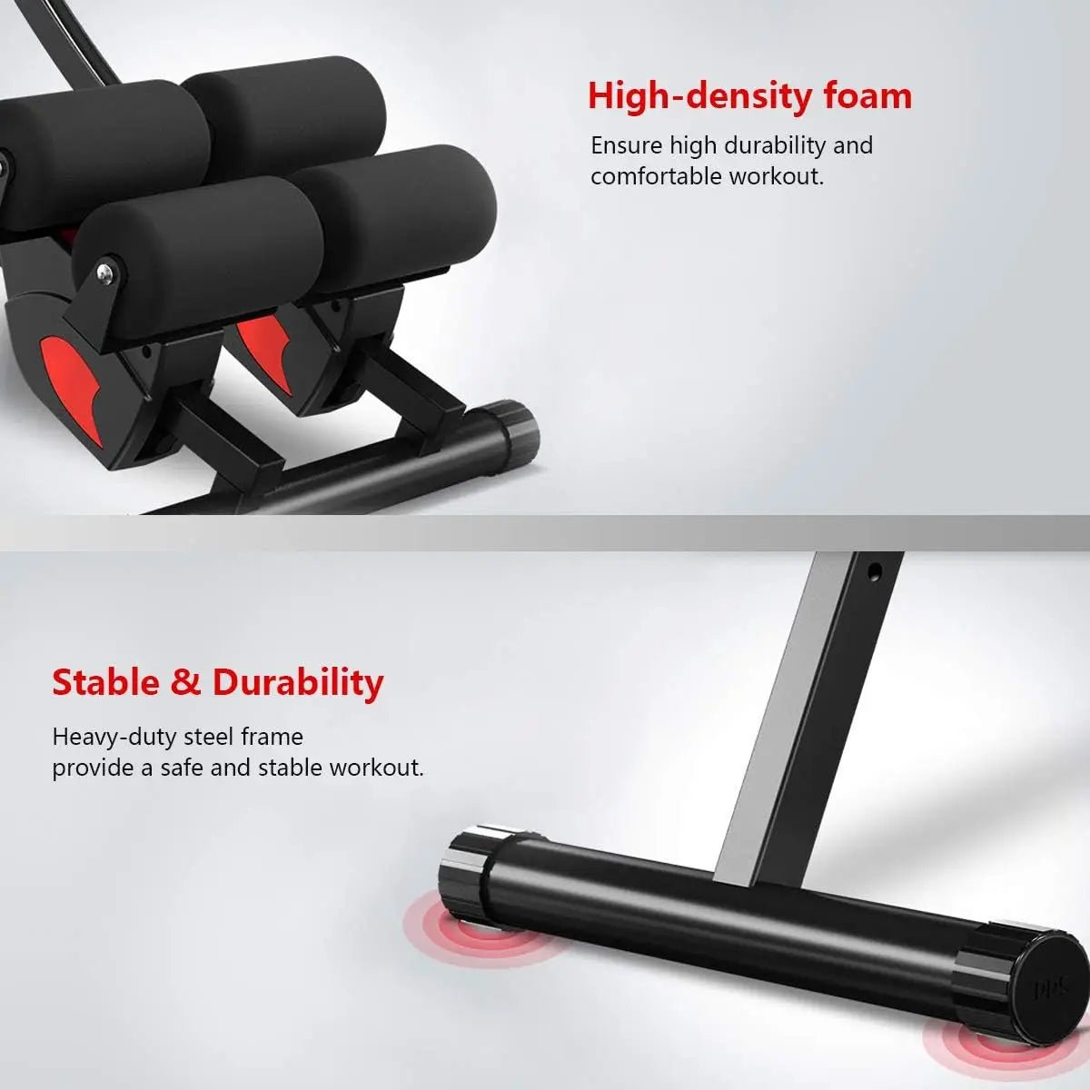Adjustable Foldable Ab Machine for Home Gym Workouts. - Bellforia